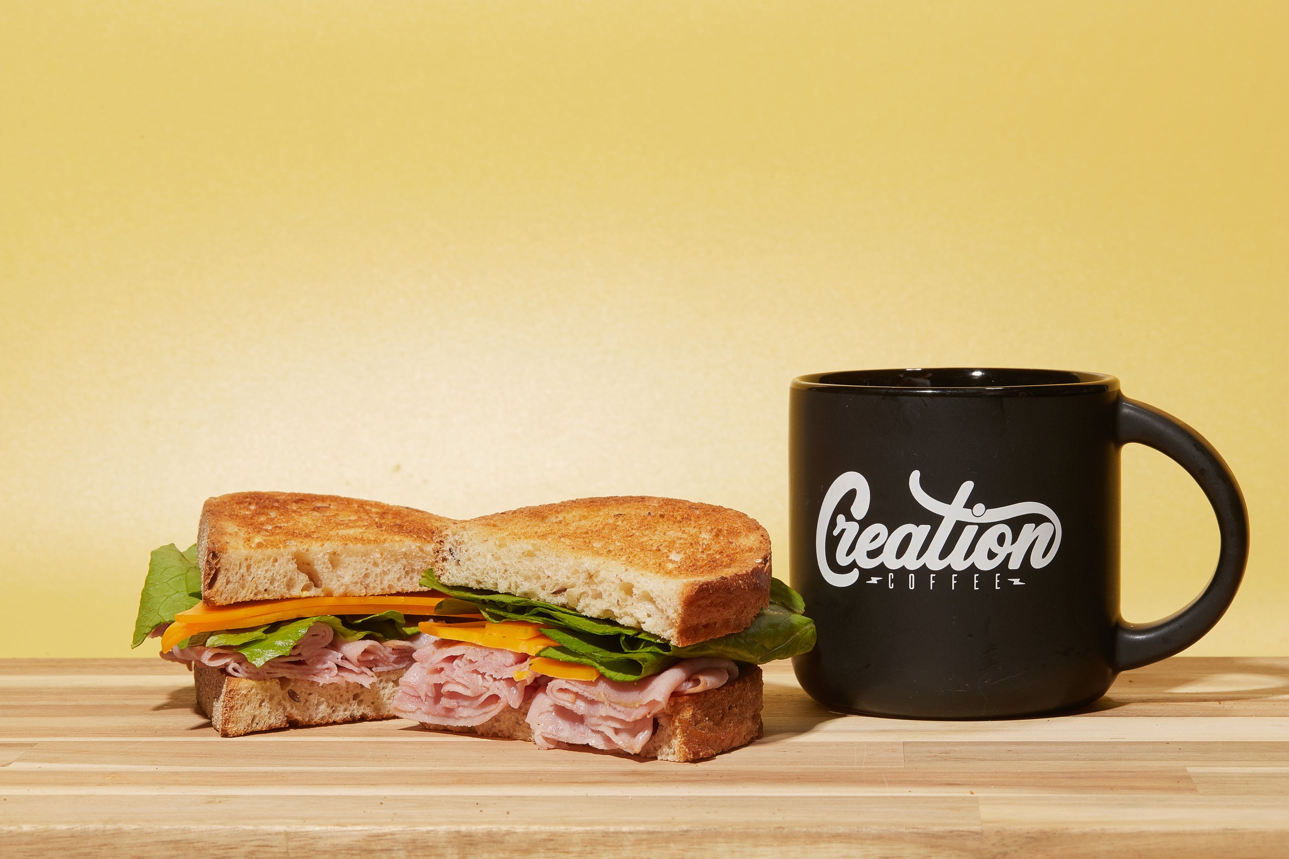 Honey Mustard Ham Sandwich Creation Coffee